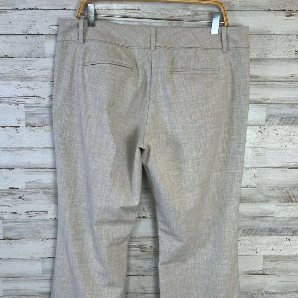 The Limited Collection Drew Fit Dress Pants Women 14 Heathered Beige Wide Leg